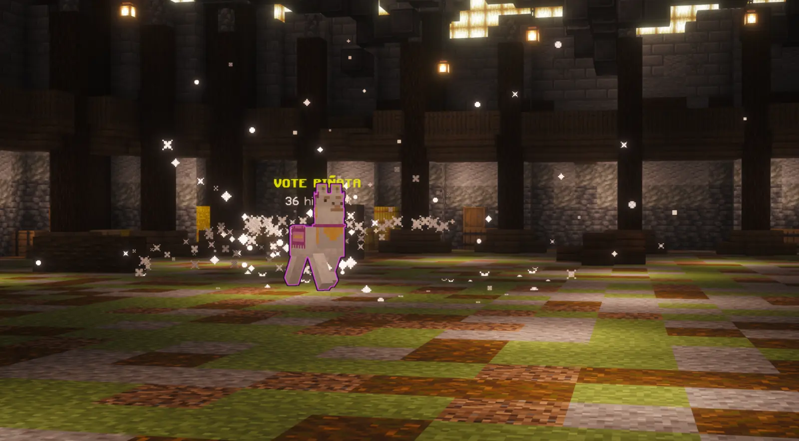 Towny Reborn vote pinata event in the event hall